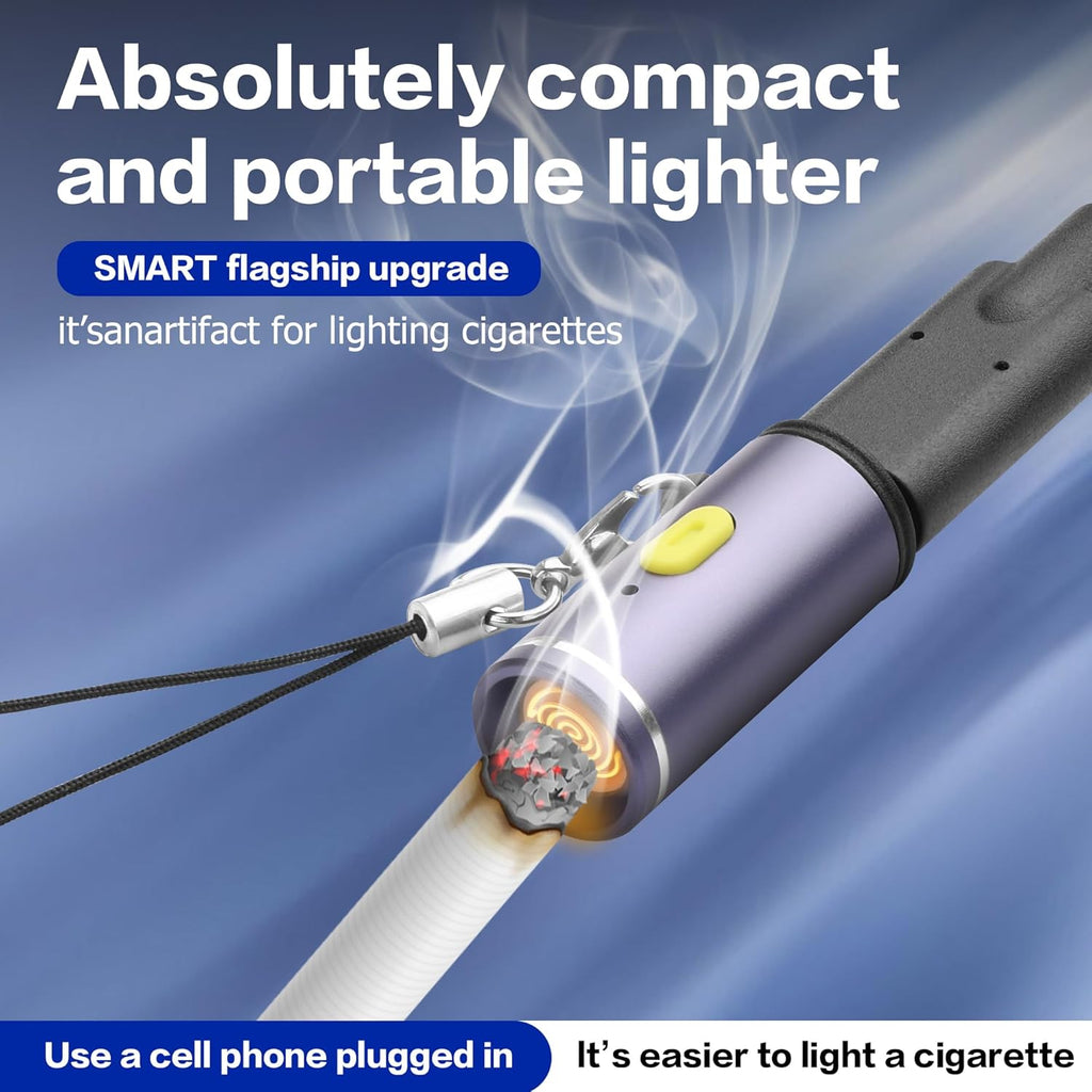 4-in-1 Charging Cable with Flameless Lighter – 60W Fast USB-C Charger